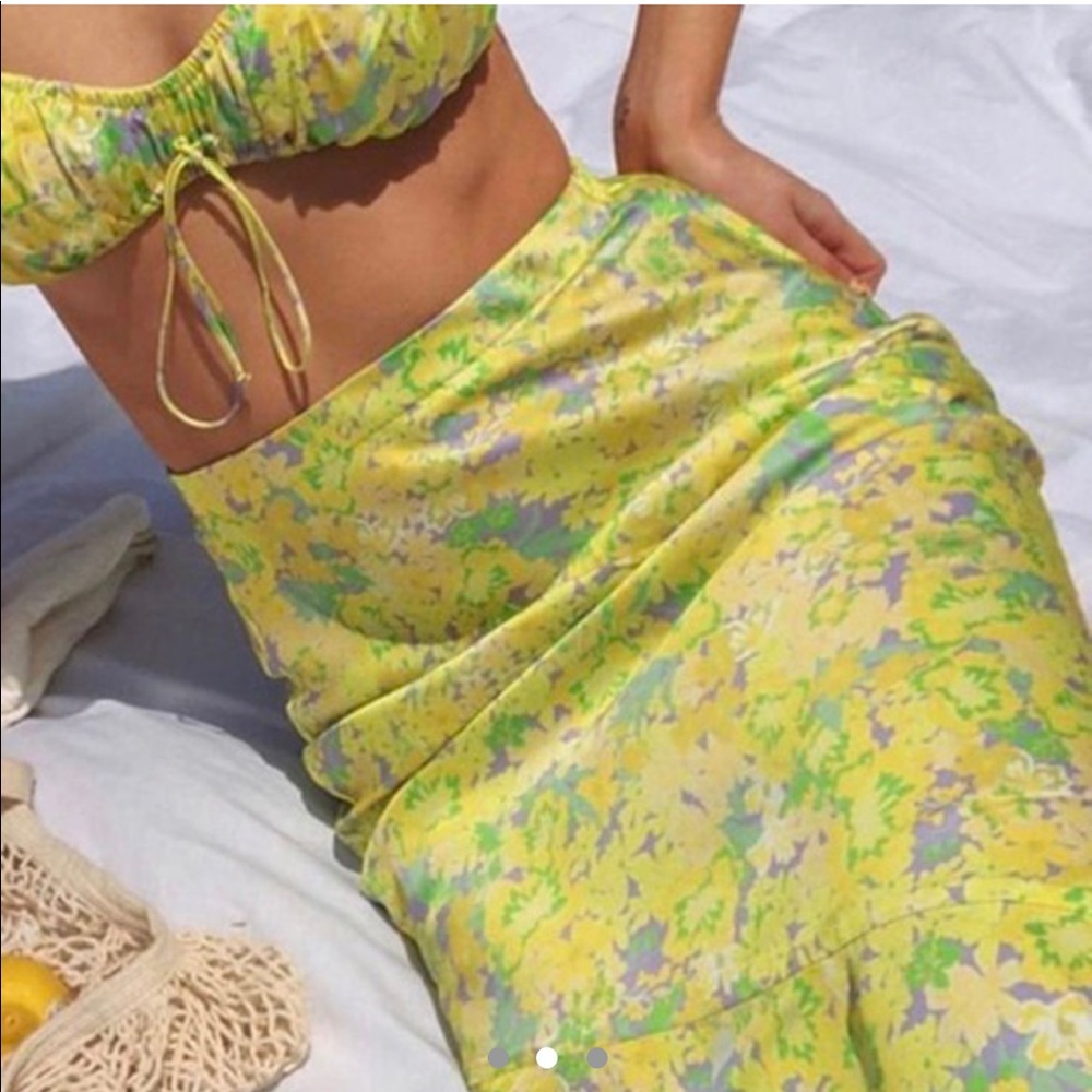 For Love & Lemons Dubois Midi Skirt in Freedom Floral